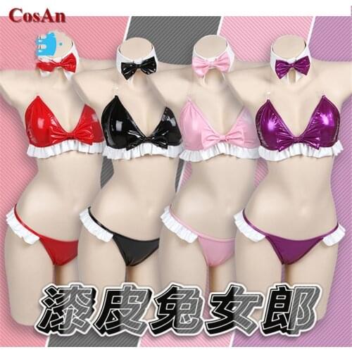 Hot Original Patent Leather Bunny Girl Cosplay Costume Fashion Lovely Sexy Uniform Rabbit Tail Activity Party Role Play Clothing