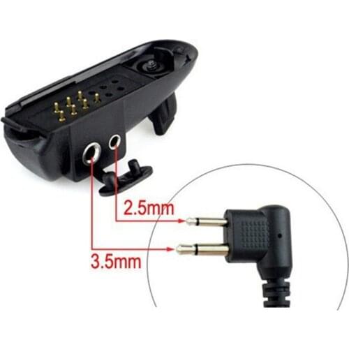Walkie talkie Audio Adapter For Baofeng BF-9700 UV-XR UV-5S UV5R-WP BF-R6 GT-3WP T-57 UV-9R For M Interface 2Pin Headset Port
