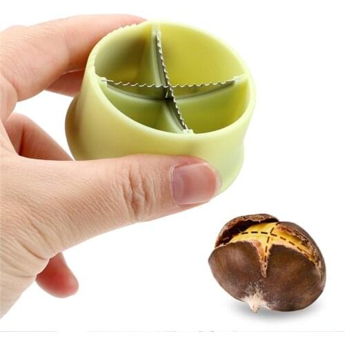 Chestnut Sheller Cross Open Knife Nut Cracker Cutter Opener Sheller Walnut Pliers Kitchen Gadgets Plier Easy Use Accessories