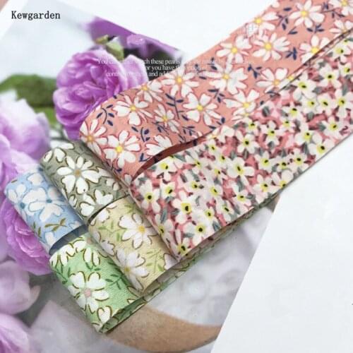 Kewgarden DIY Hair Bow Accessories Flower Chiffon Ribbons 1.5" 1" 10mm 25mm 40mm Handmade Carfts Gift Packing 10 Yards