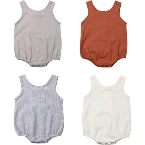 Newborn Baby Girl Boy Summer Romper Outfits Clothes Toddler Kids Cotton Rompers Playsuit Sunsuit Jumpsuit Clothing