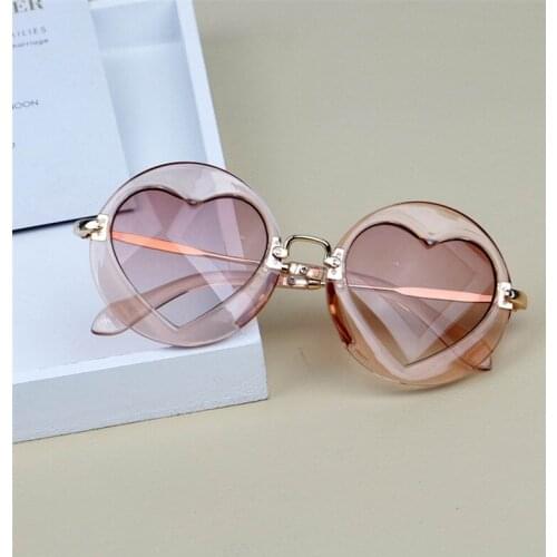 Fashion Baby Boys Kids Sunglasses Brand Design Children love Sun Glasses Baby Summer Heart Eyewear Goggles Party glasses FML