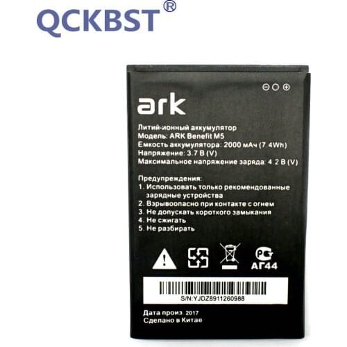 2019 New High Quality 2000mAh battery Replacement for ARK benefit m5 ARK Benefit m5 plus Phone