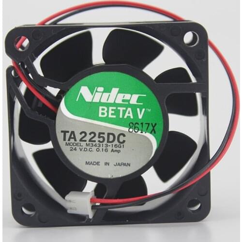 Original M34313-16G1 24V 0.16A 6CM 6025 2-wire inverter cooling fan