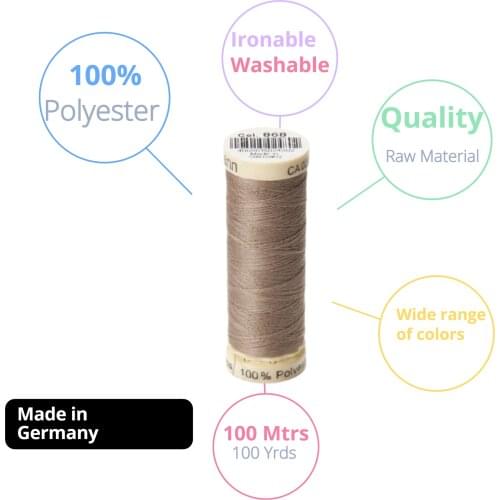 Gutermann Polyester Sew-All Purpose Thread, 100m/110 Yd