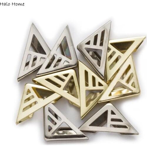 50pcs 2 Color Hollow Book Scrapbooking Albums Diary Cover Corner Menu Folders Bags Metal Corner Protector Decor 16mm(5/8")