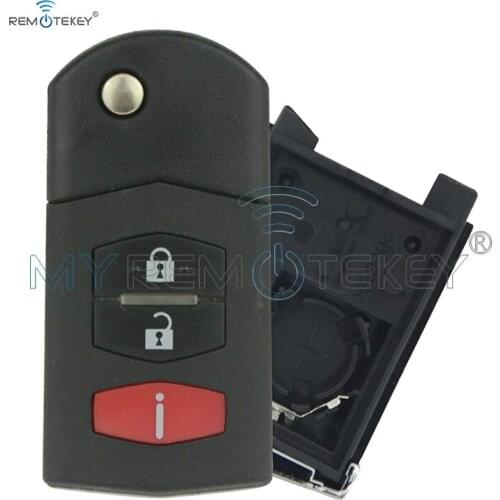Remtekey BGBX1T478SKE12501 Remote key shell 3 button for Mazda 2005 2006 2007 2008 2009 2010 2011 2012
