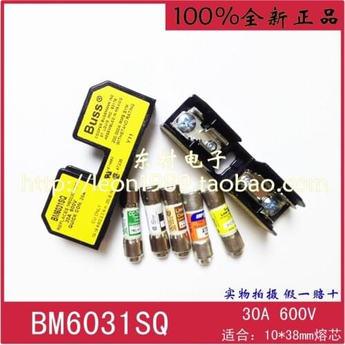 [SA]US imports BUSSMANN fuse holder BM603-1SQ BM603-2SQ BM603-3SQ BM6031SQ BM6032SQ BM6033SQ 30A 600V 10 times; 38mm--20PCS/LOT