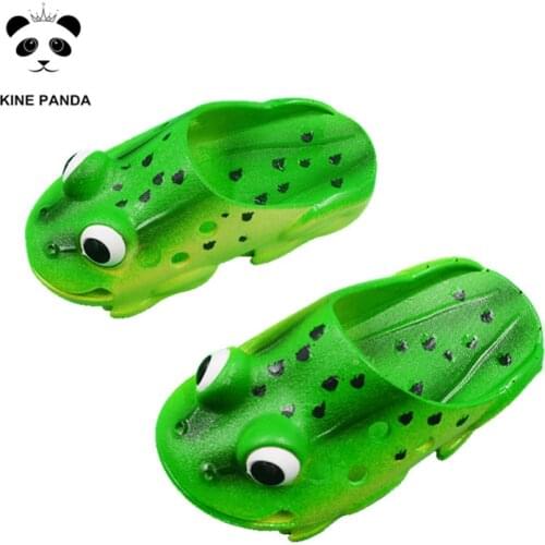 KINE PANDA Kids flip flops Toddler Girls Boys Children Slippers Beach Baby Garden Shoes Frog Summer 1 2 4 6 8 10 12 Years Old