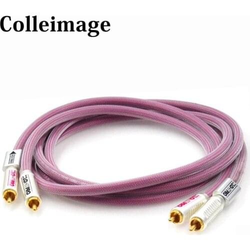 Colleimage Hifi RCA Plug HTP1 PRO RCA XLO Audio interconnect Cable With Gold Plated RCA Connector Plug CD Amplifier RCA Cable