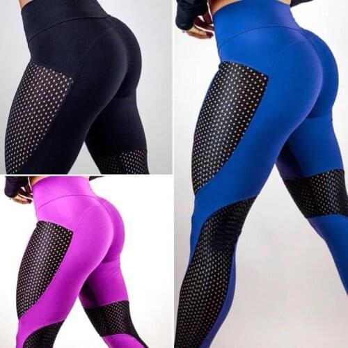 Sports yoga pants, hips, waist, leggings, mesh stitching pants woman pants fitness pants women leggings fashion