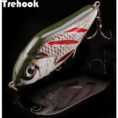 TREHOOK 6cm/8cm Jerkbait Slow Sinking Wobblers For Pike Crankbaits Fishing Lure Rattling And Vib For Winter Fishing Tackle 2020
