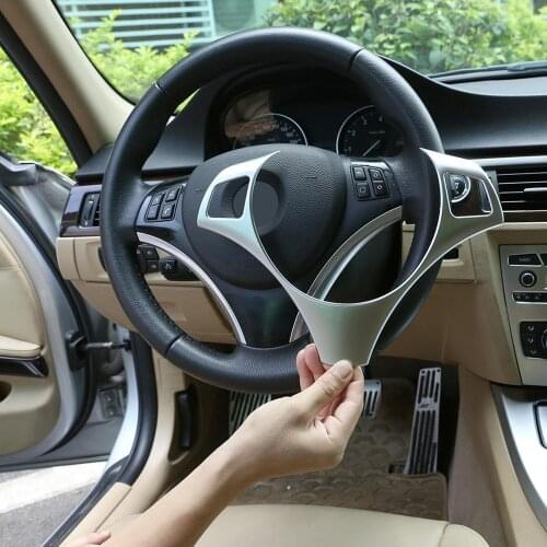 Chrome Style ABS Car Steering Wheel Decoration Frame Trim for BMW E90 3 Series 2005-2012 E87 1 Series 2004-2011 Accessories