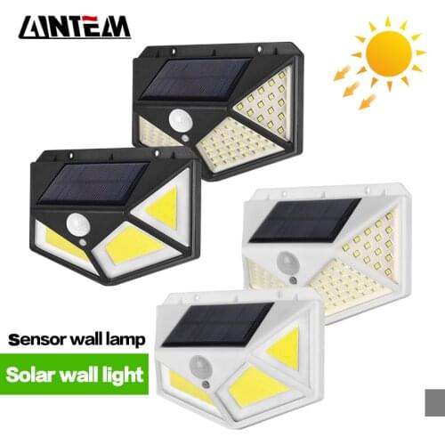 100 Led Solar Light Security Outdoor Solar Wall Lamp PIR Motion Sensor Lamp IPX65 Waterproof Solar Light For Garden Decoration