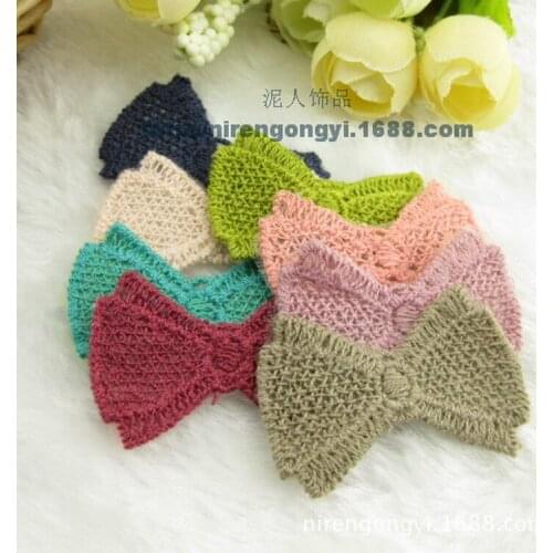 42mm Cotton lace Water Soluble Bownot lace trim lacework Diy Handmade Patchwork Apparel Sewing lace Fabric Cotton lace 10pcs/lot