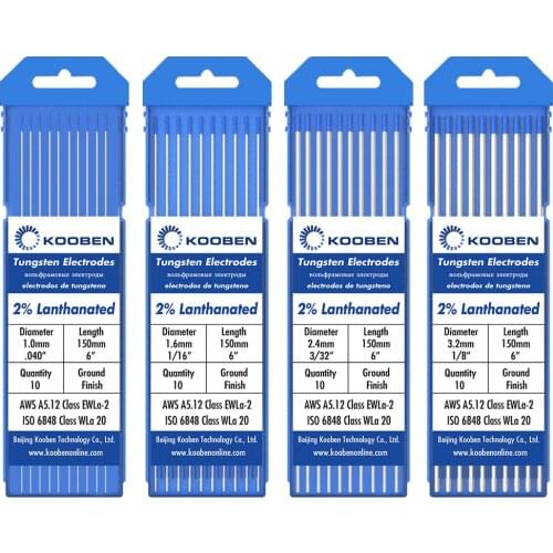 WL20 Tungsten Electrodes1.0 1.6 2.4 3.2mm Blue Tig Welding Tungsten Electrodes