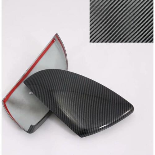 For Audi A6L 2019 Novel style 2PCS ABS Chrome plated/Carbon fiber style/A black Rear view door mirror cover Auto supplies