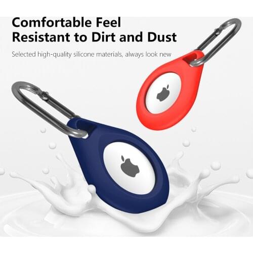 Liquid Silicone Case For Apple Airtags Protective Cover For Apple Airtag Locator Tracker Anti-lost Device Keychain Protect Sleev