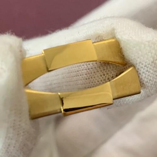 Gold modified watch accessories thickened 2.0 thick ear hooks plus strap link 20 mm, suitable for real high-quality use