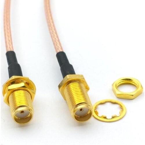 100PCS SMA female TO SMA female jumper cable RG316