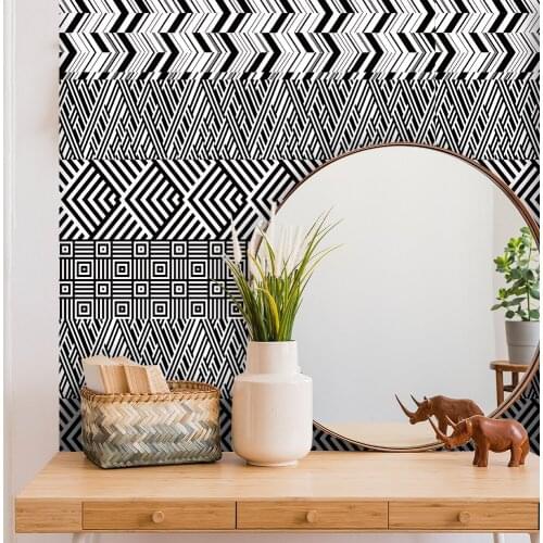 21*100cm*7pcs Op Art Laptop Sticker Cabinet Sticker Waterproof Floor Sticker For Kitchen Bathroom Wallpaper