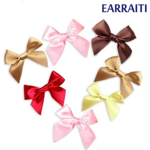 500PCS 7.5x5.5CM Small Ribbon Bows In Crafts 2.5CM Wide Polyester Gift Bow Ribbon Wedding Decoration Bow Handmade DIY Gift Favor