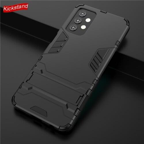 Armor Case For Samsung Galaxy A70E A70S A71 5G A72 A80 A90 Cover Dual Layer PC TPU Shell Kickstand Protect Phone Bag Back Fundas