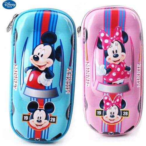 Disney Mickey Mouse Kawaii Pencil Case Back To School Cute Korean Stationery School Supplies Cartoons Pink Minnie Cute Bag Cases