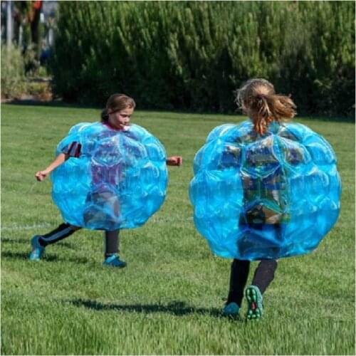 60cm Kid outdoor Sports Games bumper Ball Inflatable Fitness body Bumper Bubbles Inflate PVC Air Zorb body Bumper Ball Toys