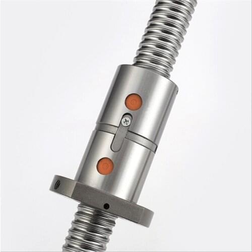 DFU2005 C5 Double Nut Roller Ballscrew 2005 20mm Ball Screw Customized Any Length 250-4000mm + End Machining for CNC Machinery