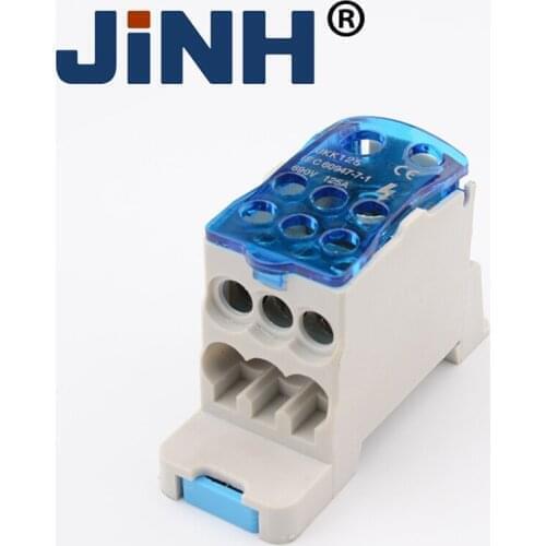 JINH Din Rail Distribution Box Block One In Multiple Out Power Universal Electric Wire Connector Junction Box Terminal Block