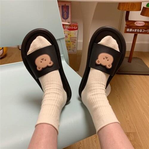 Ins wind cute girl heart slippers women cartoon indoor home slippers wear women shoes men slippers house slippers