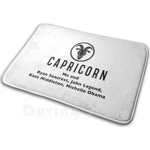 Capricorn - And Celebrities Who Share Your Zodiac Sign • Birthday Gift Soft Non-Slip Mat Rug Carpet Cushion Capricorn
