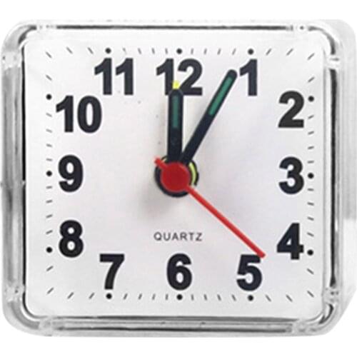 Small Square Crystal Alarm Clock Creative Cute Alarm Clock Bedroom Bedside Office Electronic Clock