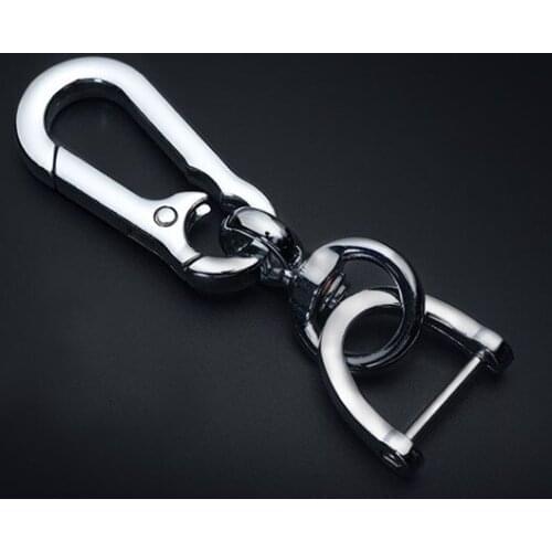 CDCOTN 2019New Metal Simple Car Keychain 8 word Horseshoe Car Key Holder Creative gift Pendant Car Keyring Auto Car Accessories