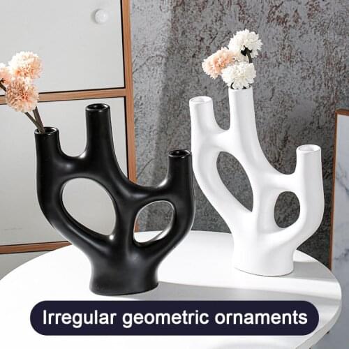 Irregular small decoration ceramic vase Modern wine cabinet entrance Creative decoration model room soft decoration decoration