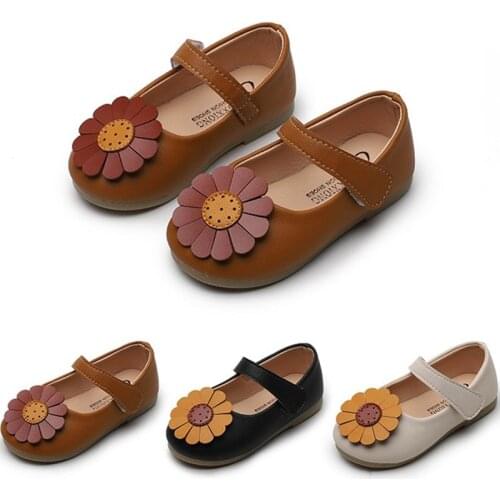 New Baby Girls Shoes Kids Soft bottom flower Princess Shoes little Girls chaussure fille Childrens Single shoes 1 2 3 4 5 6 7T