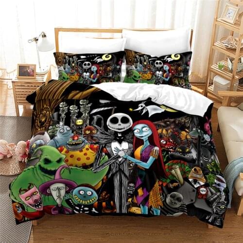 New Design The Nightmare Before Christmas Bedding Sets Bedclothes Bed Linen Duvet Cover Set with Pillowcase Home Textile 2/3pcs
