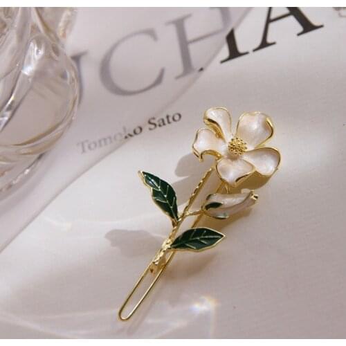 Fairy French Gentle Enamel Small Flower Fresh Hairpin Broken Hair Liu Haibin Sen Girl Liu Haibin Hairpin Clip