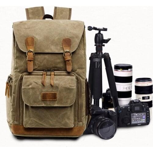Camera Bag Backpack Waterproof Photography Outdoor Water Resistant Canvas Bag for Camera Storage Photography Outdoor