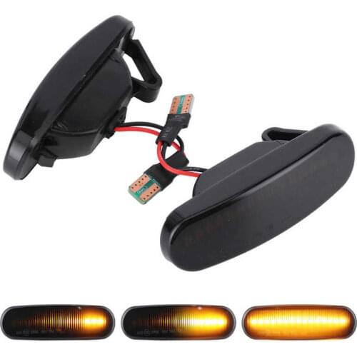LED Signal Lamp 2Pcs LED Side Marker Turn Light 51717793 51942933 Fit for Fiat Panda 169 Grande Punto 199 Smoke Light