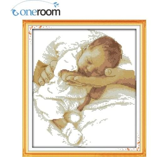 Care Baby JCS Counted Cross Stitch 11CT Printed 14CT Cross Stitch Set Chinese Cotton Cross-stitch Kit Embroidery