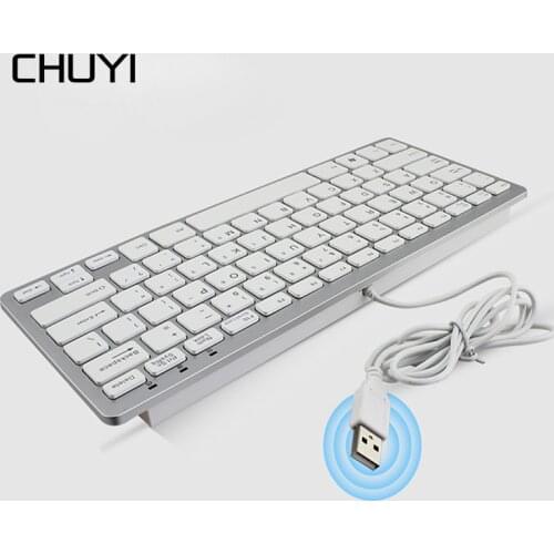 Ultra Thin 78 Keys Wired Keyboard Mini USB Slim Portable English Keypad For PC Laptop