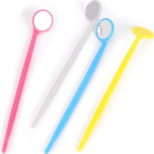 1PCS Colorful Dental Tooth Mirror Odontologicos Plastic Dental Mirror Cute Cheap Produtos Dentist Tools