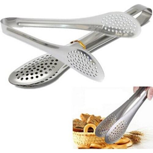 1PC Stainless Steel BBQ Ice Cube Tong Food Cooking Clip Kitchen Gadgets Bread Clip Pastry Clamp Barbecue Tongs Cooking Clip Tool