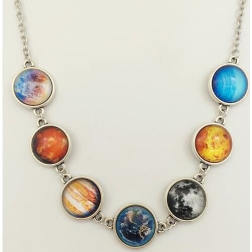 1PCS Solar system necklace, planet necklace,universe necklace,galaxy necklace jewelry