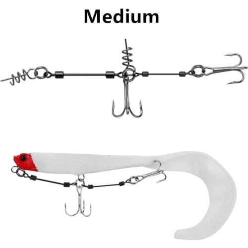 1PCS Fishing Fish Hoo15cm Artificial High carbon steel barbs Fish Hook Pin with spring lock crank hook Crank bait Fishing tackle