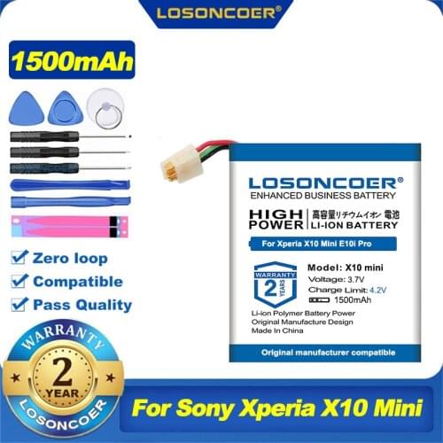 100% Original LOSONCOER 1500mAh Battery For Sony Ericsson Xperia X10 Mini E10i Pro W580i X10Mini K850i