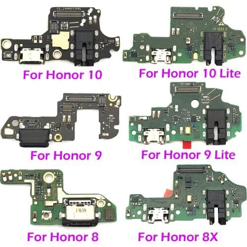 100% Original USB Charge Port Dock Connector Charging Board Flex Cable For Huawei Honor 8 9 Lite 8X 10 20 Pro 20i 20Lite