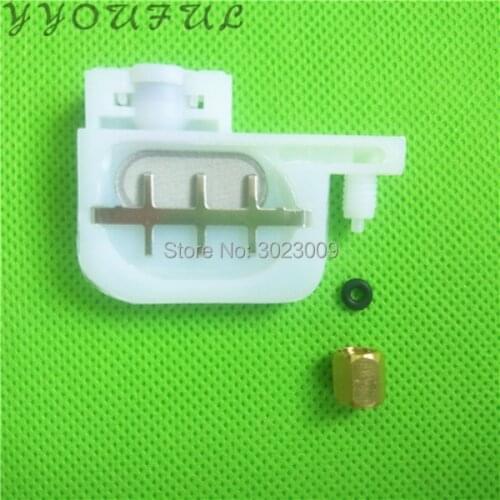 10X Solvent Ink Damper For Epson R1800 R1900 R2400 R1100 1390 1400 1410 1430 UV Ink Damper DX4 Filter + 10X screw nut connector